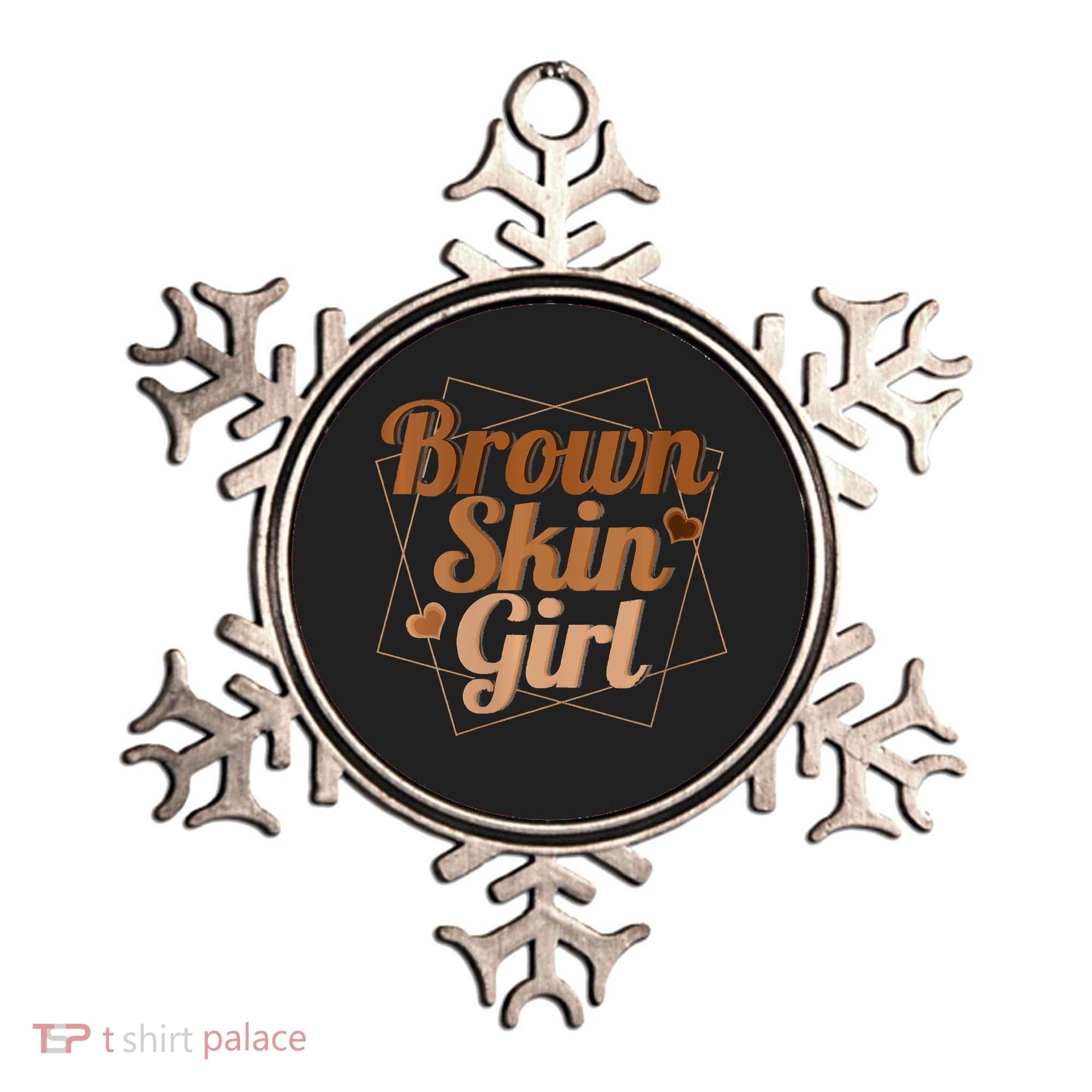 Brown Skin Girl Melanin Black Queen Juneteenth Ornament
