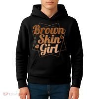 Brown Skin Girl Melanin Black Queen Juneteenth Kids Hoodie thumb 4
