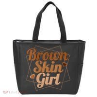 Brown Skin Girl Melanin Black Queen Juneteenth Tote Bag thumb 0