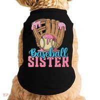 Baseball Sister Game Day Ice Cream Drip Baseball Big Sister Doggie Tank thumb 0