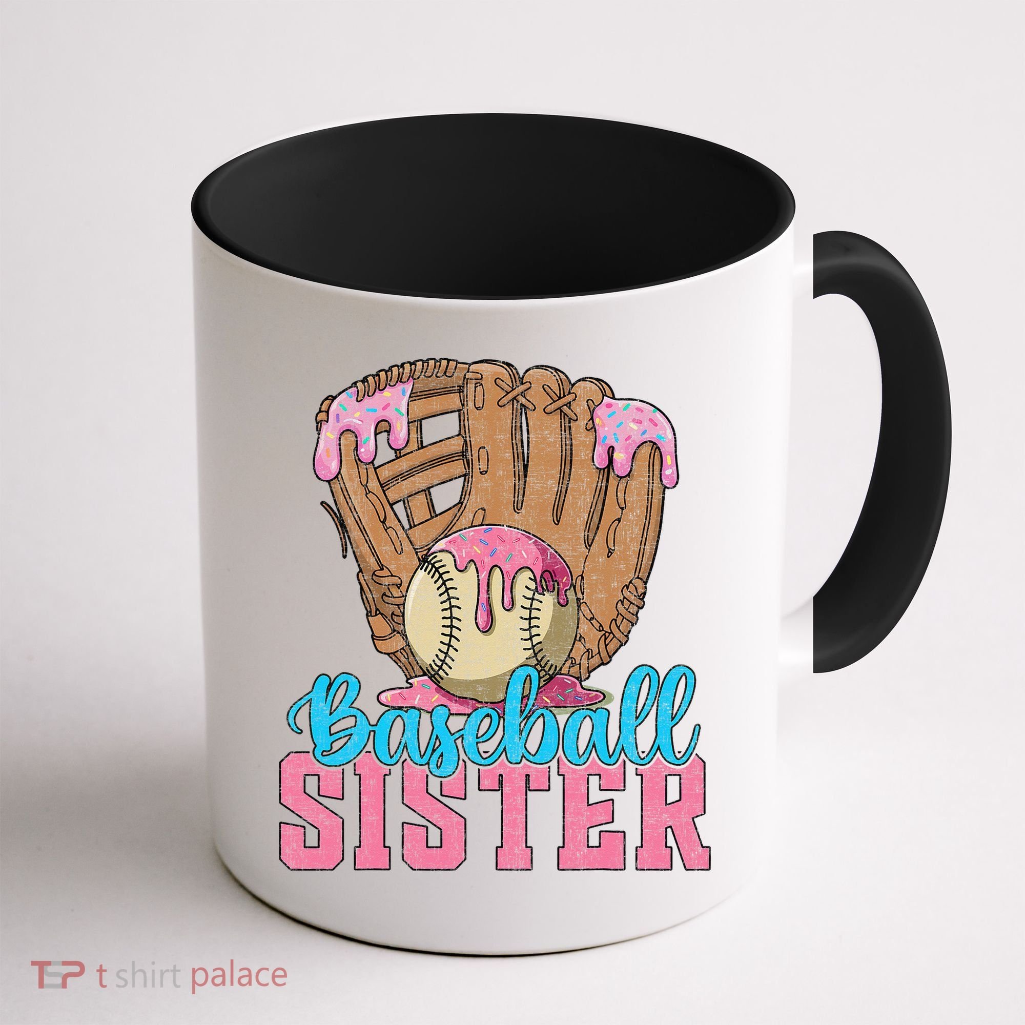 Baseball Sister Game Day Ice Cream Drip Baseball Big Sister Coffee Mug