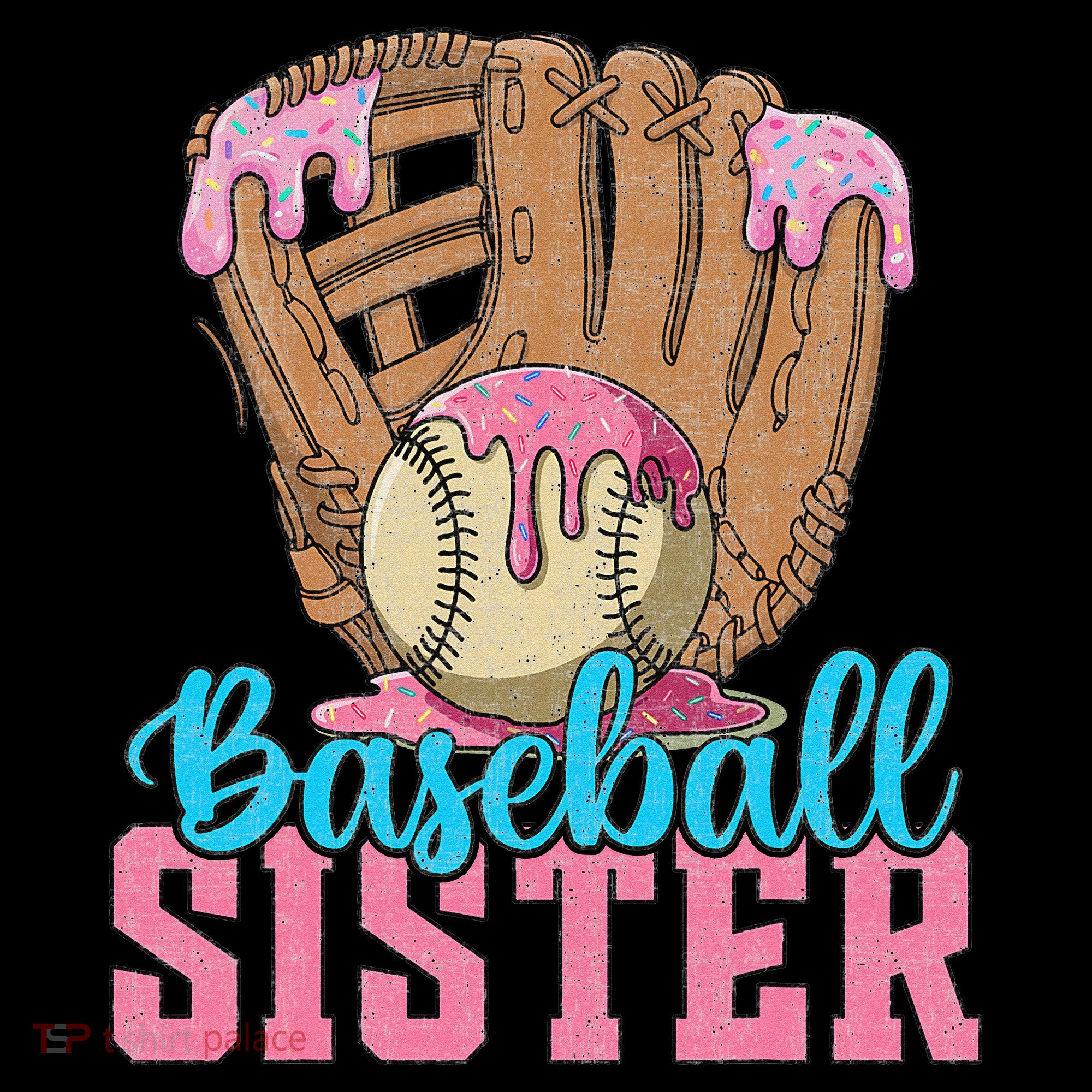 Baseball Sister Game Day Ice Cream Drip Baseball Big Sister Coffee Mug