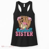 Baseball Sister Game Day Ice Cream Drip Baseball Big Sister Women's Tank Top thumb 0