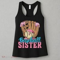 Baseball Sister Game Day Ice Cream Drip Baseball Big Sister Women's Tank Top thumb 3