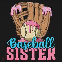 Baseball Sister Game Day Ice Cream Drip Baseball Big Sister Baby Bodysuit thumb 2