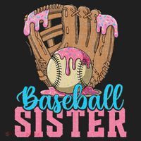 Baseball Sister Game Day Ice Cream Drip Baseball Big Sister Hat thumb 2