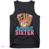 Baseball Sister Game Day Ice Cream Drip Baseball Big Sister Tank Top thumb 0