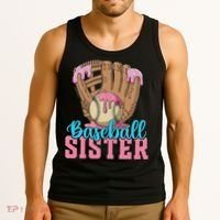 Baseball Sister Game Day Ice Cream Drip Baseball Big Sister Tank Top thumb 3