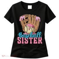 Baseball Sister Game Day Ice Cream Drip Baseball Big Sister Women's T-Shirt thumb 0