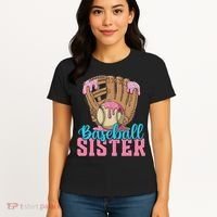 Baseball Sister Game Day Ice Cream Drip Baseball Big Sister Women's T-Shirt thumb 4
