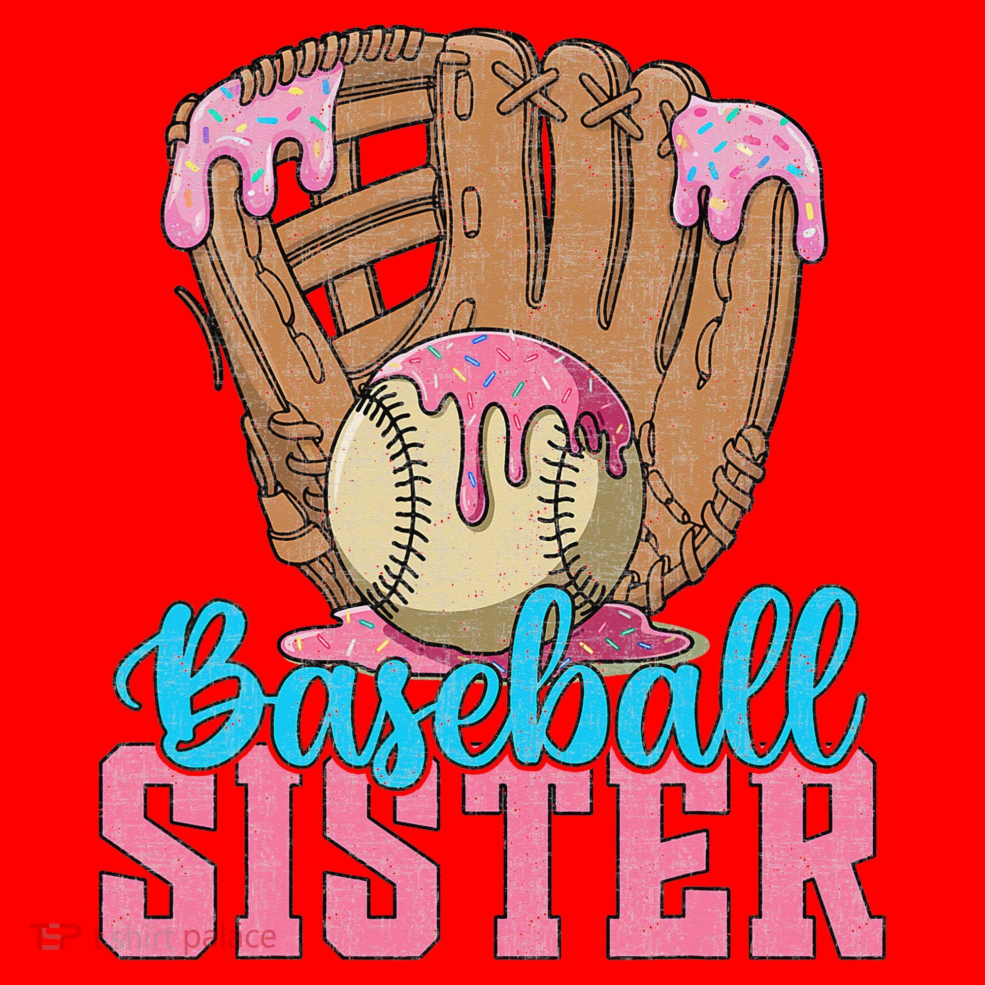 Baseball Sister Game Day Ice Cream Drip Baseball Big Sister Santa Hat