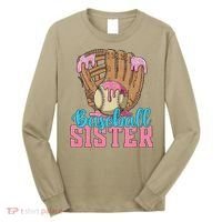 Baseball Sister Game Day Ice Cream Drip Baseball Big Sister Long Sleeve Shirt thumb 0