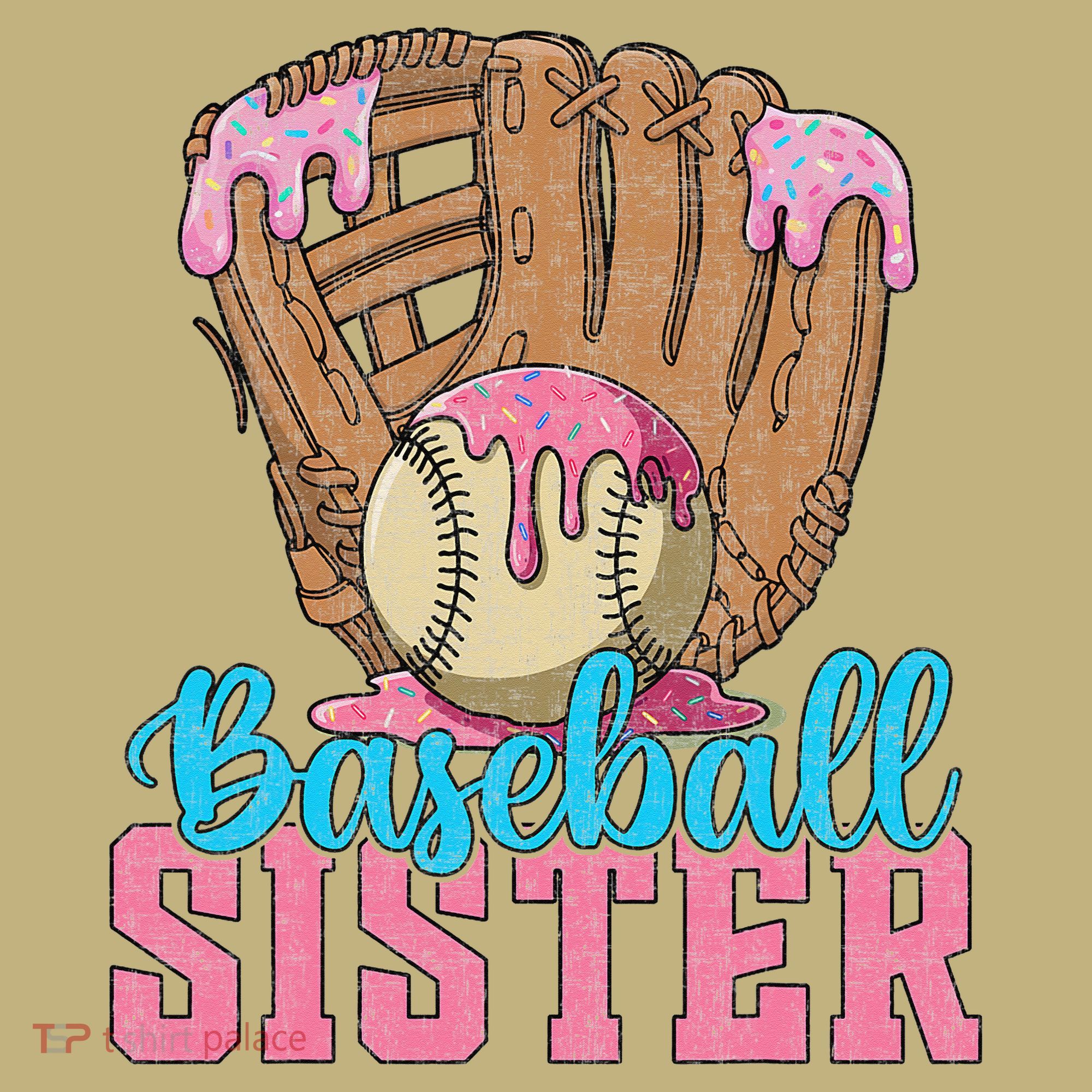 Baseball Sister Game Day Ice Cream Drip Baseball Big Sister Mousepad
