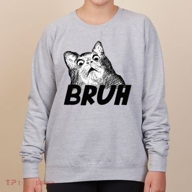 Bruh Shocked Gasp Cat Women's Sweatshirt