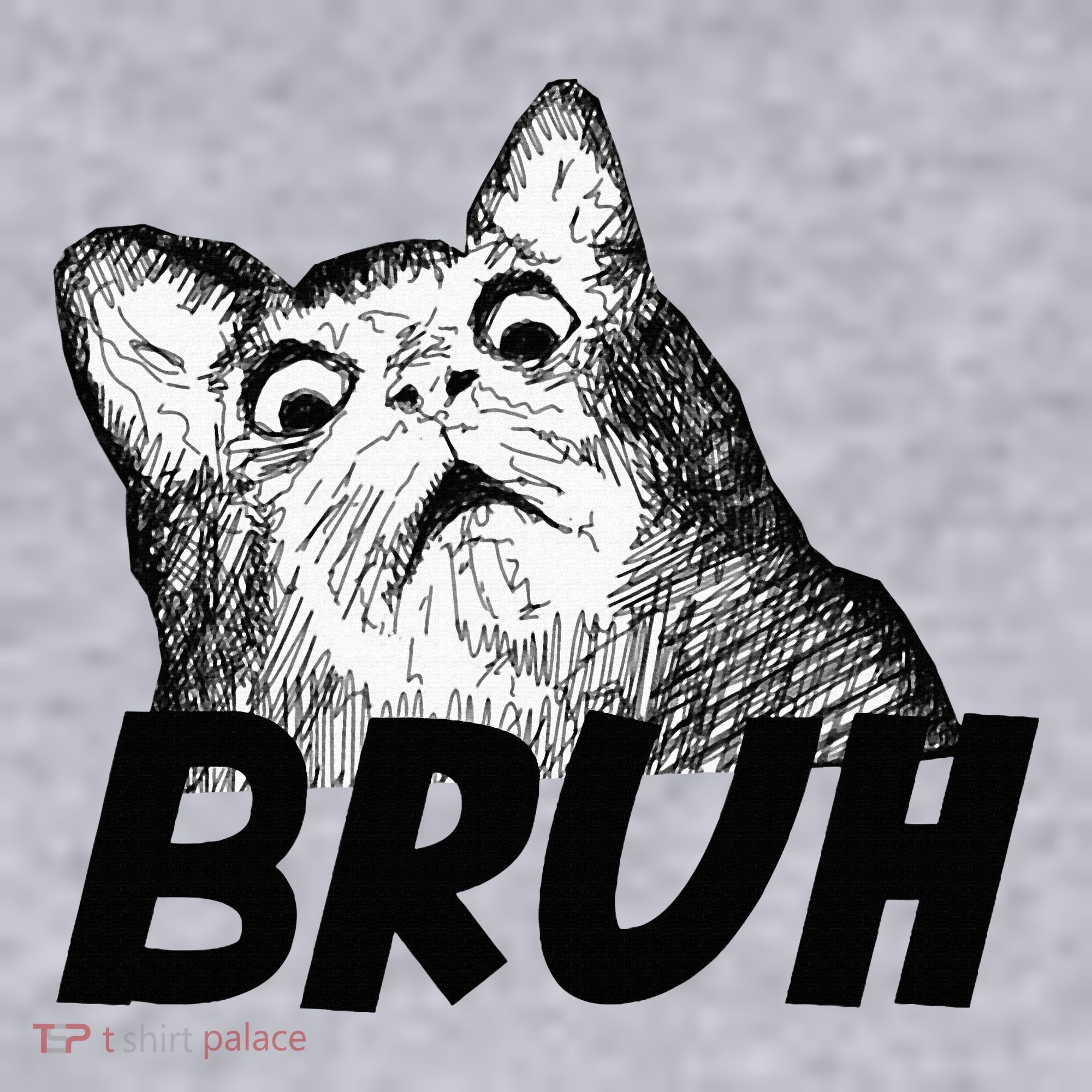 Bruh Shocked Gasp Cat Women's Sweatshirt