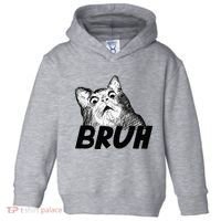 Bruh Shocked Gasp Cat Toddler Hoodie thumb 0