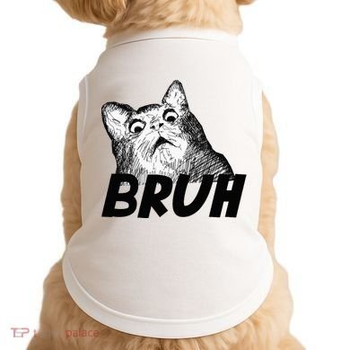Bruh Shocked Gasp Cat Doggie Tank