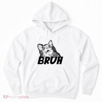 Bruh Shocked Gasp Cat Hoodie thumb 0