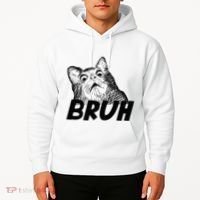 Bruh Shocked Gasp Cat Hoodie thumb 2