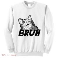 Bruh Shocked Gasp Cat Sweatshirt thumb 0