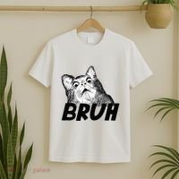 Bruh Shocked Gasp Cat T-Shirt thumb 2