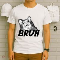 Bruh Shocked Gasp Cat T-Shirt thumb 6