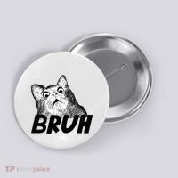 Bruh Shocked Gasp Cat Button thumb 0