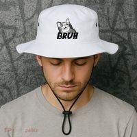 Bruh Shocked Gasp Cat Bucket Hat thumb 2