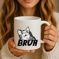 Bruh Shocked Gasp Cat Coffee Mug thumb 3