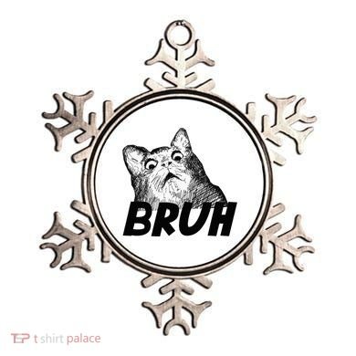 Bruh Shocked Gasp Cat Ornament