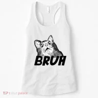 Bruh Shocked Gasp Cat Women's Tank Top thumb 0
