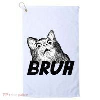Bruh Shocked Gasp Cat Golf Towel thumb 0