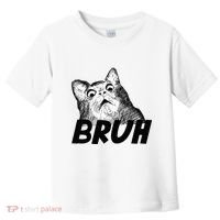 Bruh Shocked Gasp Cat Toddler T-Shirt thumb 0