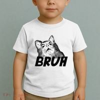 Bruh Shocked Gasp Cat Toddler T-Shirt thumb 2