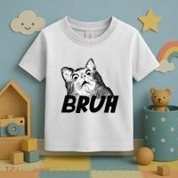 Bruh Shocked Gasp Cat Toddler T-Shirt thumb 3