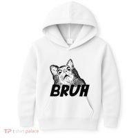 Bruh Shocked Gasp Cat Kids Hoodie thumb 0