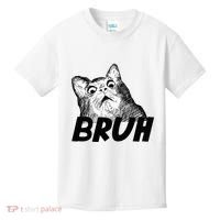 Bruh Shocked Gasp Cat Kids T-Shirt thumb 0