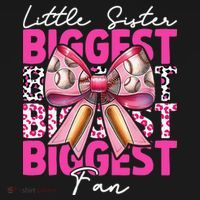 Baseball Sister Girl Coquette Bow Little Sister Biggest Fan Women's Tank Top thumb 5