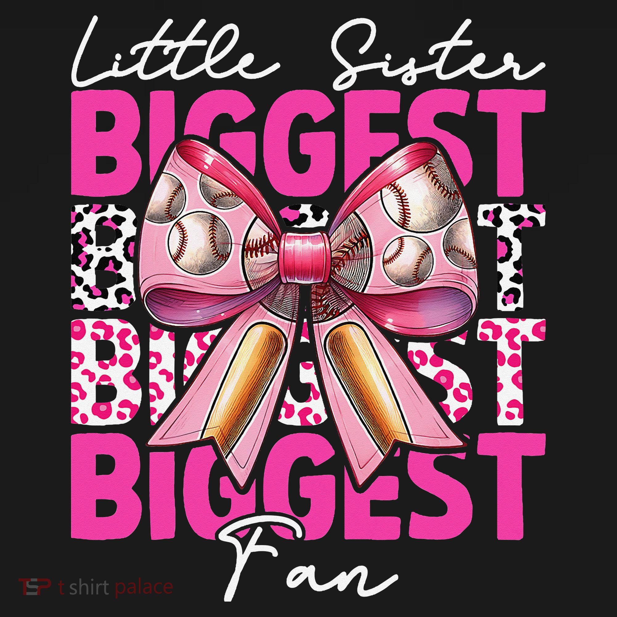 Baseball Sister Girl Coquette Bow Little Sister Biggest Fan Women's Tank Top