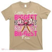 Baseball Sister Girl Coquette Bow Little Sister Biggest Fan T-Shirt thumb 0
