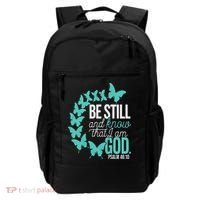 Be Still God Verse Butterfly Arc Christian Faith Backpack thumb 0