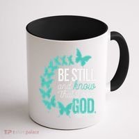 Be Still God Verse Butterfly Arc Christian Faith Coffee Mug thumb 1
