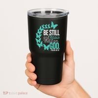 Be Still God Verse Butterfly Arc Christian Faith Tumbler thumb 2