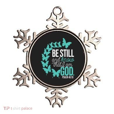 Be Still God Verse Butterfly Arc Christian Faith Ornament