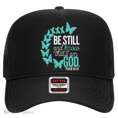 Be Still God Verse Butterfly Arc Christian Faith Hat