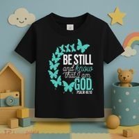 Be Still God Verse Butterfly Arc Christian Faith Toddler T-Shirt thumb 3