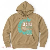 Be Still God Verse Butterfly Arc Christian Faith Hoodie thumb 0