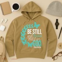 Be Still God Verse Butterfly Arc Christian Faith Hoodie thumb 3