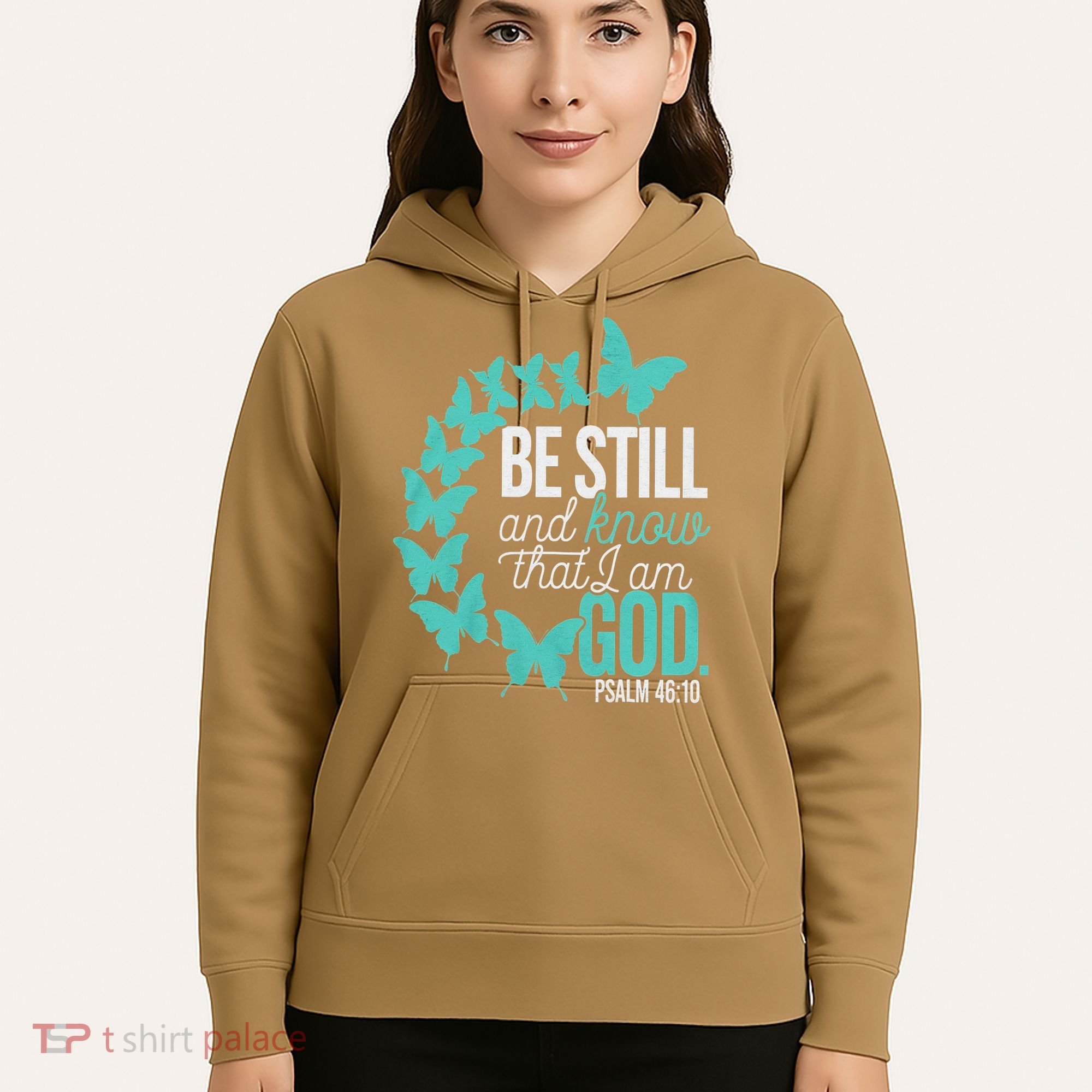 Be Still God Verse Butterfly Arc Christian Faith Hoodie