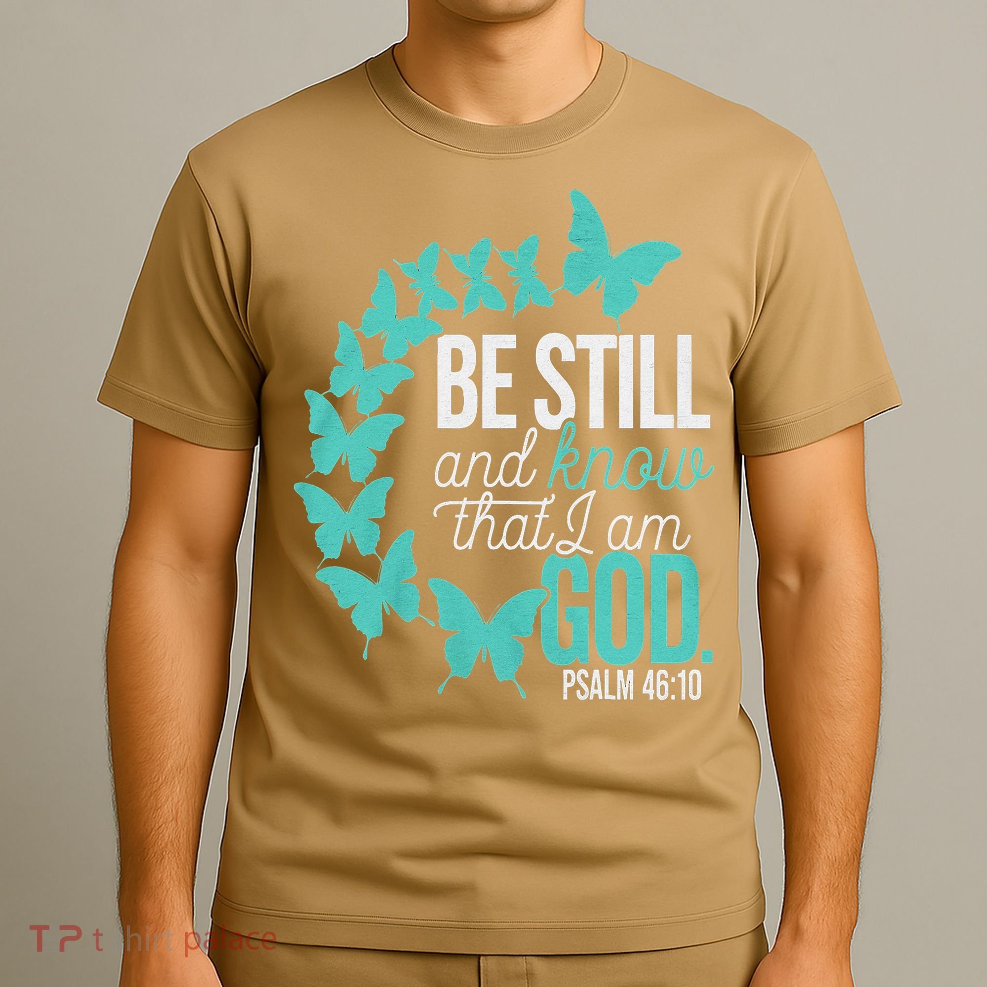 Be Still God Verse Butterfly Arc Christian Faith T-Shirt